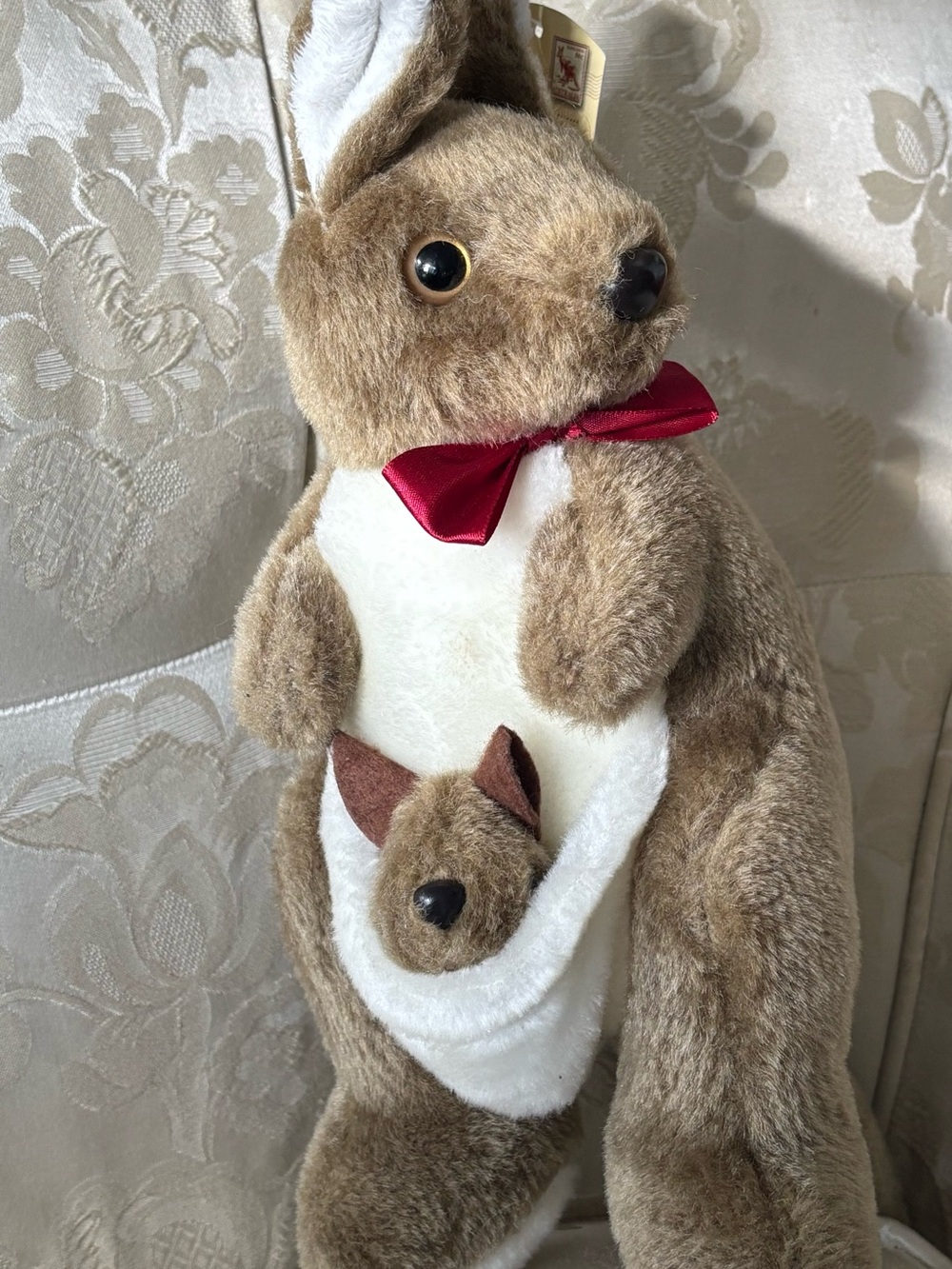 NOS Kangaroo W/Baby Joey Plush Stuffed Animal Travel Souvenir Australia